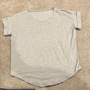 lululemon athletica Light Gray Short Sleeve Tee